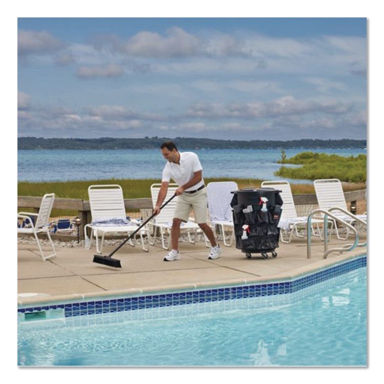 Brute Caddy Bag, 12 Compartments, 11.39 w x 15.38 Diameter, Black, 6/Carton