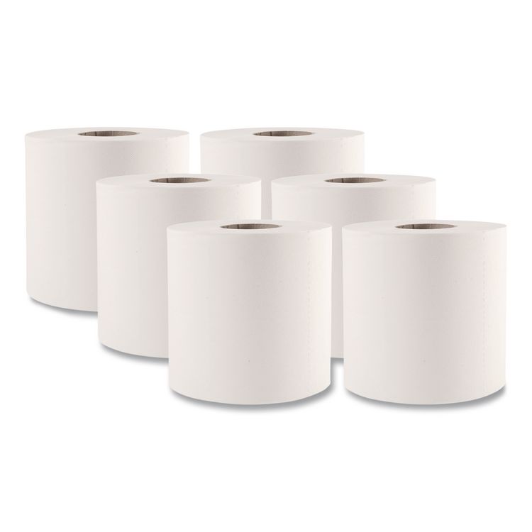 Center-Pull Roll Towels, 2-Ply, 10 x 7.6, White, 600/Roll, 6/Carton