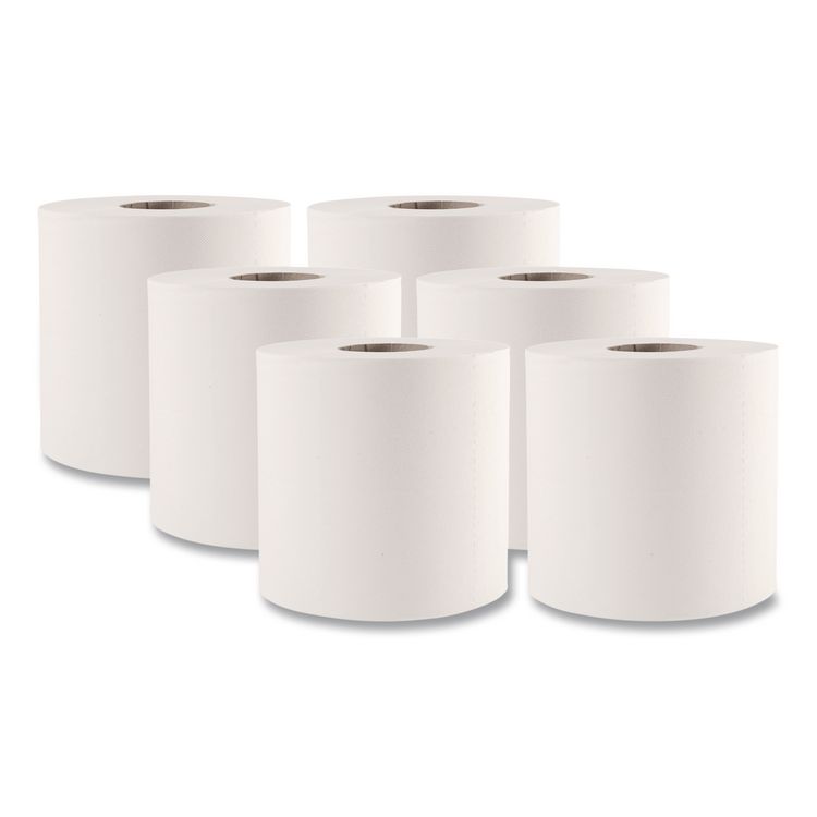Center-Pull Roll Towels, 2-Ply, 7.6 x 8.9, White, 600/Roll, 6/Carton