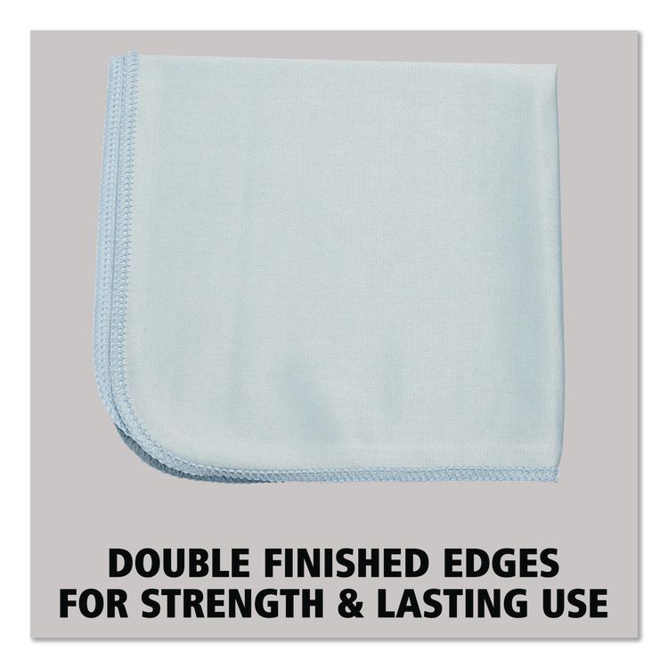 Executive Series Hygen Cleaning Cloths, Glass Microfiber, 16 x 16, Blue, 12/Carton