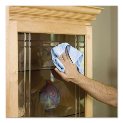 Executive Series Hygen Cleaning Cloths, Glass Microfiber, 16 x 16, Blue, 12/Carton