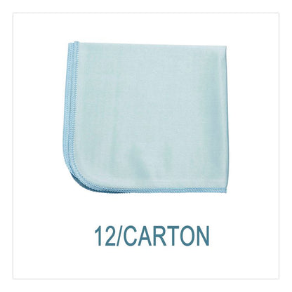 Executive Series Hygen Cleaning Cloths, Glass Microfiber, 16 x 16, Blue, 12/Carton