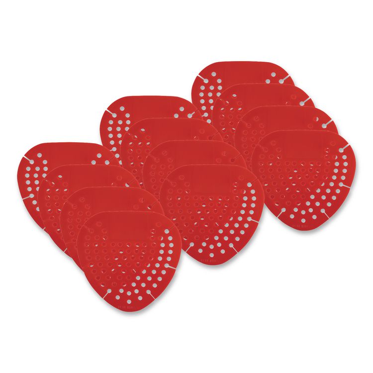 Deodorizing Urinal Screen, Cherry Scent, Red, 3.5 oz, Dozen