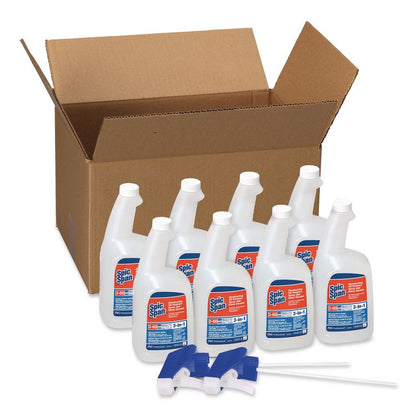 Disinfecting All-Purpose Spray and Glass Cleaner, Fresh Scent, 32 oz Bottles, 8 Bottles and 2 Trigger Sprayers/Carton