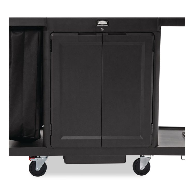 Locking Door Kit, for Rubbermaid Commercial 2202581/2202527/2202585, Resin, Black