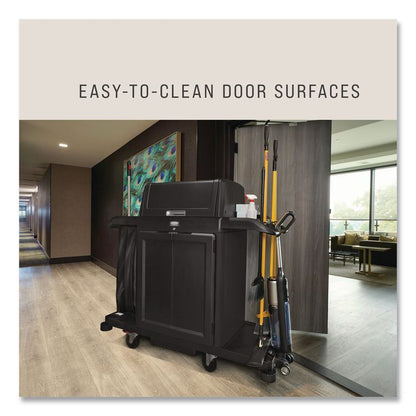 Locking Door Kit, for Rubbermaid Commercial 2202581/2202527/2202585, Resin, Black