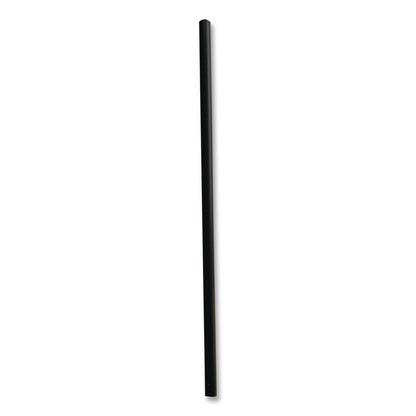 Jumbo Straws, 7.75", Polypropylene, Black, 250/Pack, 50 Packs/Carton