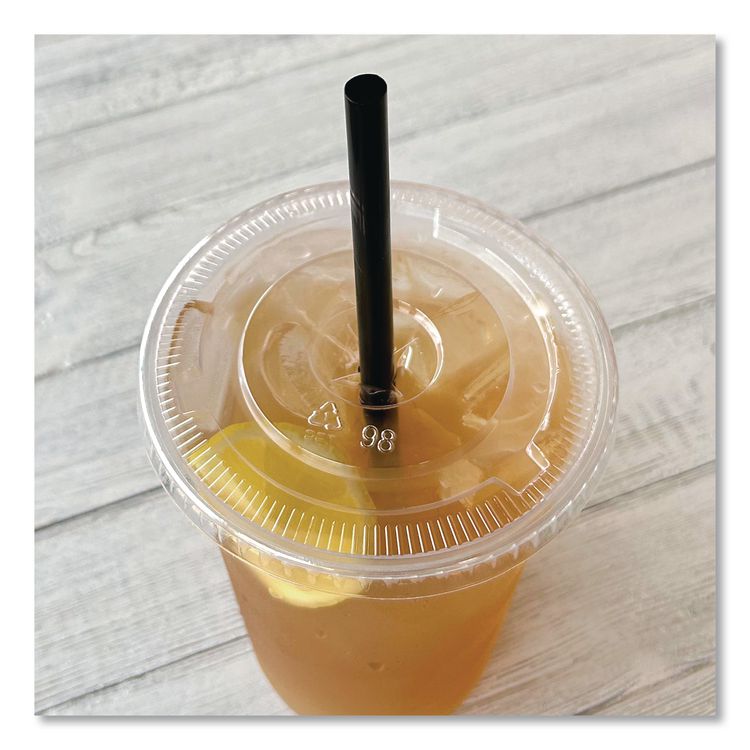 Jumbo Straws, 7.75", Polypropylene, Black, 250/Pack, 50 Packs/Carton