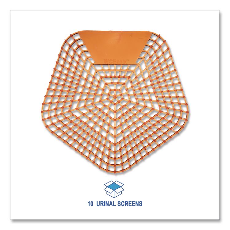 Anti-Splash Urinal Screen, Mango Mist Scent, Orange, 0.11 oz, 10/Box