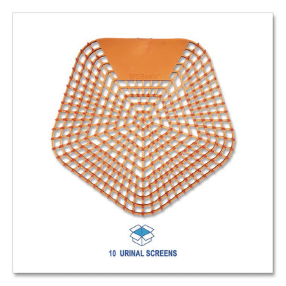 Anti-Splash Urinal Screen, Mango Mist Scent, Orange, 0.11 oz, 10/Box