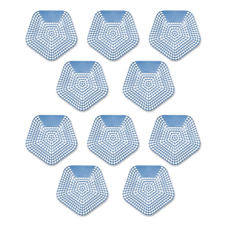Anti-Splash Urinal Screen, Clean Cotton Scent, Blue, 0.11 oz, 10/Box