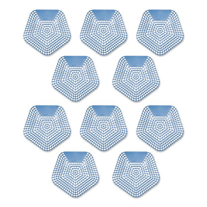 Anti-Splash Urinal Screen, Clean Cotton Scent, Blue, 0.11 oz, 10/Box