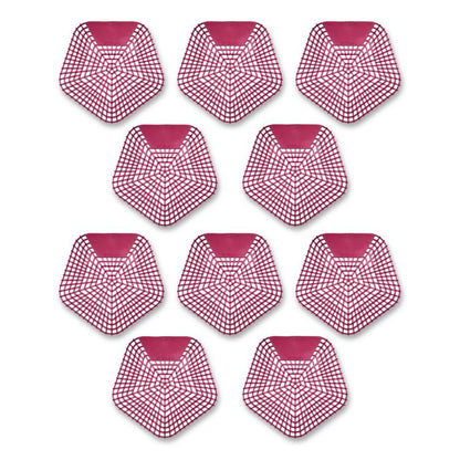 Anti-Splash Urinal Screen, Apple Cinnamon Scent, Red, 0.11 oz, 10/Box