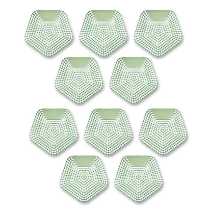 Anti-Splash Urinal Screen, Cucumber Twist Scent, Green, 0.11 oz, 10/Box