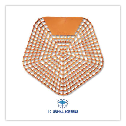 Anti-Splash Urinal Screen, Mango Mist Scent, Orange, 0.11 oz, 10/Box