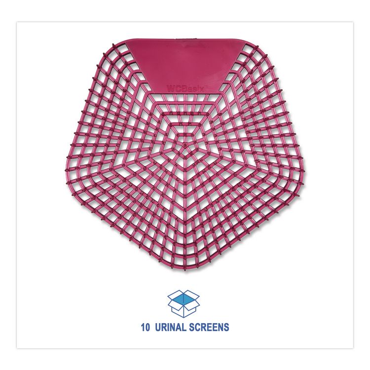 Anti-Splash Urinal Screen, Apple Cinnamon Scent, Red, 0.11 oz, 10/Box