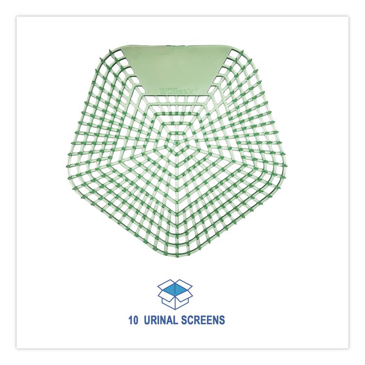Anti-Splash Urinal Screen, Cucumber Twist Scent, Green, 0.11 oz, 10/Box
