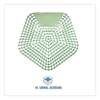 Anti-Splash Urinal Screen, Cucumber Twist Scent, Green, 0.11 oz, 10/Box