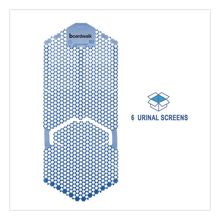 Vertical Urinal Screen, Cotton Blossom Scent, Blue, 5.22 oz, 6/Carton