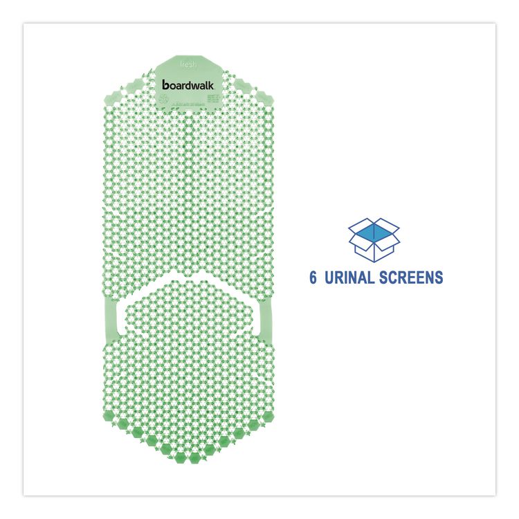 Vertical Urinal Screen, Cucumber Melon Scent, Green, 5.22 oz, 6/Carton