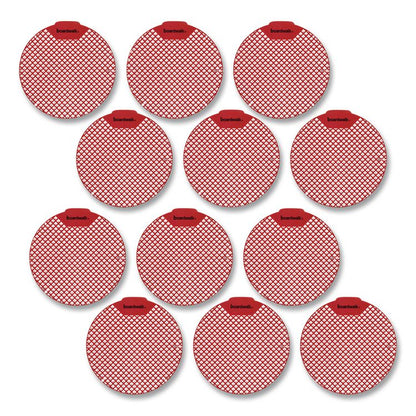 Urinal Screen, Cherry Scent, Red, 1.8 oz, Dozen