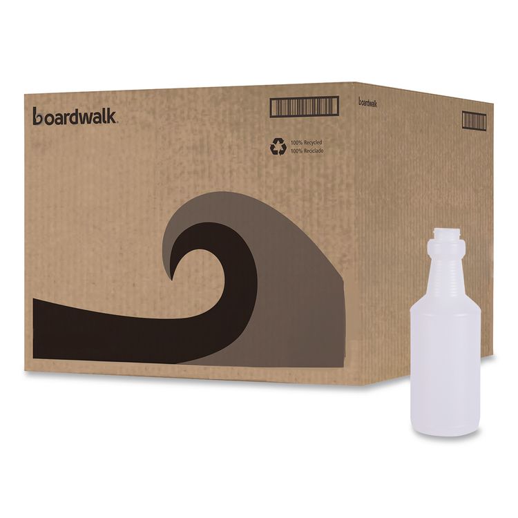 Easy-Grip Plastic Spray Bottle, 16 oz, Clear, 24/Carton