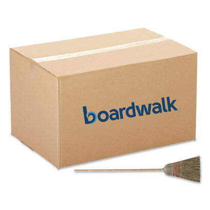 Corn/Fiber Brooms, Corn/Yucca Bristles, 53.5" Overall Length, Natural, 6/Carton