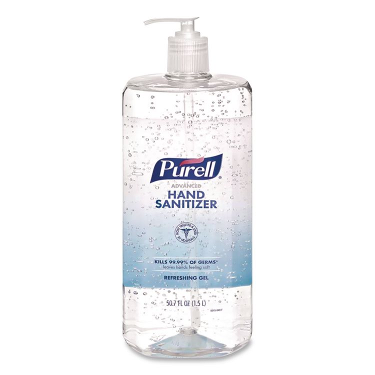 Advanced Hand Sanitizer Refreshing Gel, 1.5 L Pump Bottle, Clean Scent