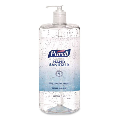 Advanced Hand Sanitizer Refreshing Gel, 1.5 L Pump Bottle, Clean Scent