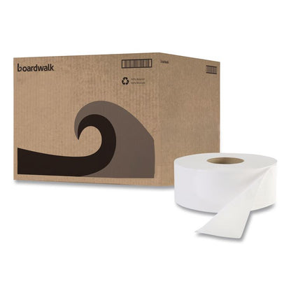 JRT Jr. Bath Tissue, Jumbo, Septic Safe, 1-Ply, 3.3" x 2,000 ft, White, 12 Rolls/Carton