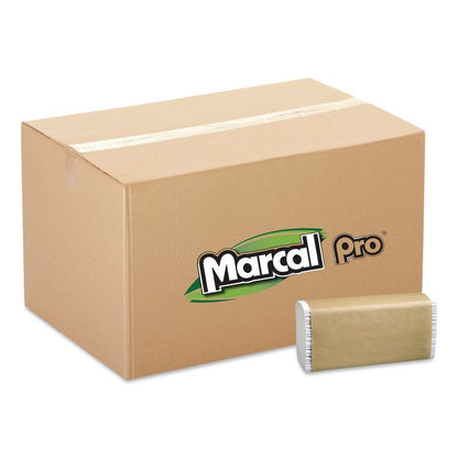 100% Recycled Folded Paper Towels, Multi-Fold, 1-Ply, 9.5 x 9.25, White, 250/Pack, 16 Packs/Carton