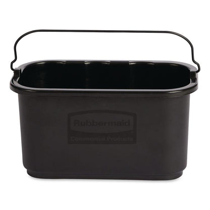 Heavy-Duty Cleaning Cart Caddy, 10 qt, Black, 6/Carton