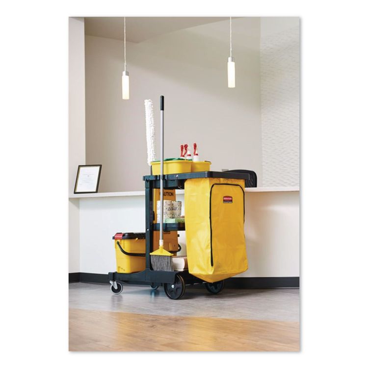 Heavy-Duty Cleaning Cart Caddy, 10-qt, Yellow, 6/Carton