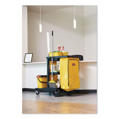 Heavy-Duty Cleaning Cart Caddy, 10-qt, Yellow, 6/Carton