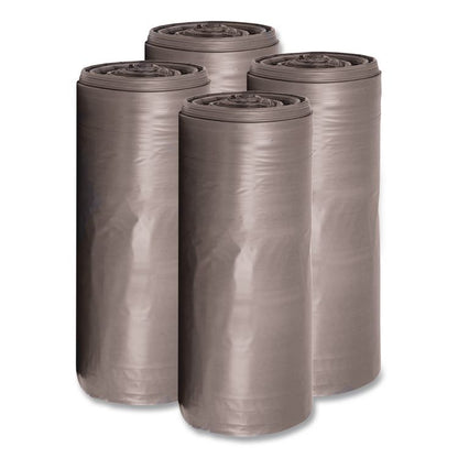 Low-Density Waste Can Liners, 30 gal, 0.95 mil, 30" x 36", Gray, Perforated Roll, 25 Bags/Roll, 4 Rolls/Carton