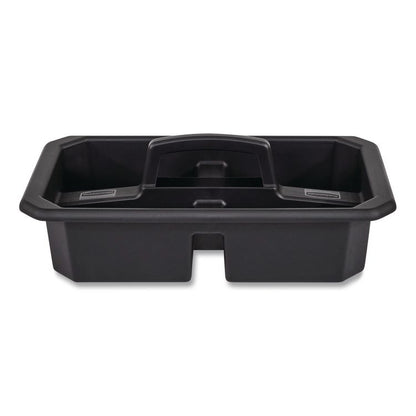 Cleaning Caddy, Compatible with Full Size and Compact Housekeeping Carts, Plastic, Black, 6/Carton