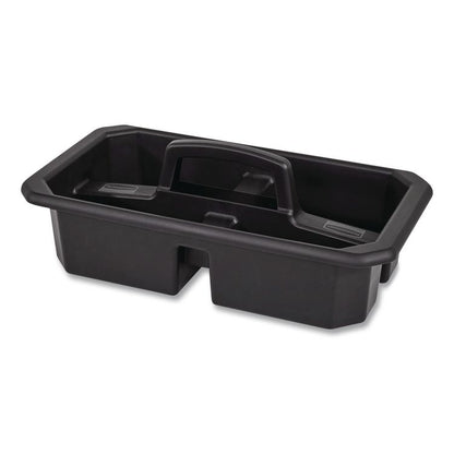 Cleaning Caddy, Compatible with Full Size and Compact Housekeeping Carts, Plastic, Black, 6/Carton