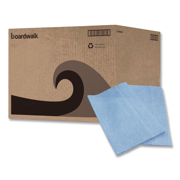 Foodservice Wipers, 13 x 21, Blue, 150/Carton