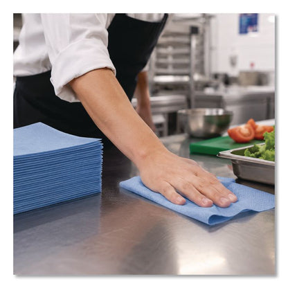 Foodservice Wipers, 13 x 21, Blue, 150/Carton