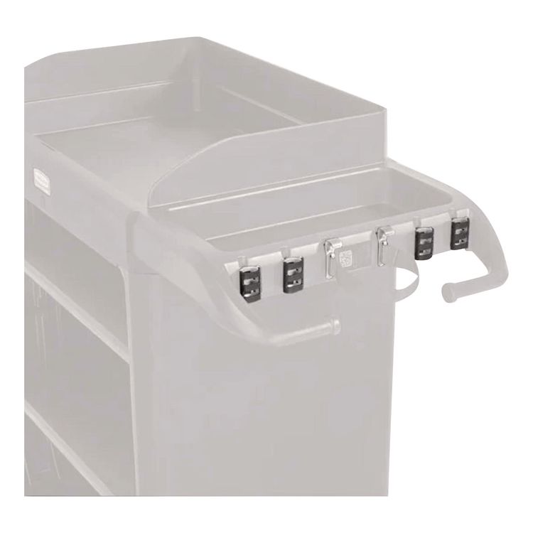 QuickClips, for Rubbermaid Commercial FG618900BLA/2202581, Resin, Black, 6/Carton