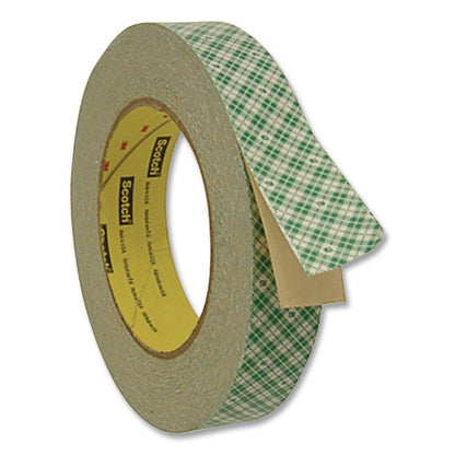 Double-Coated Tissue Tape, 3" Core, 1" x 36 yds, White