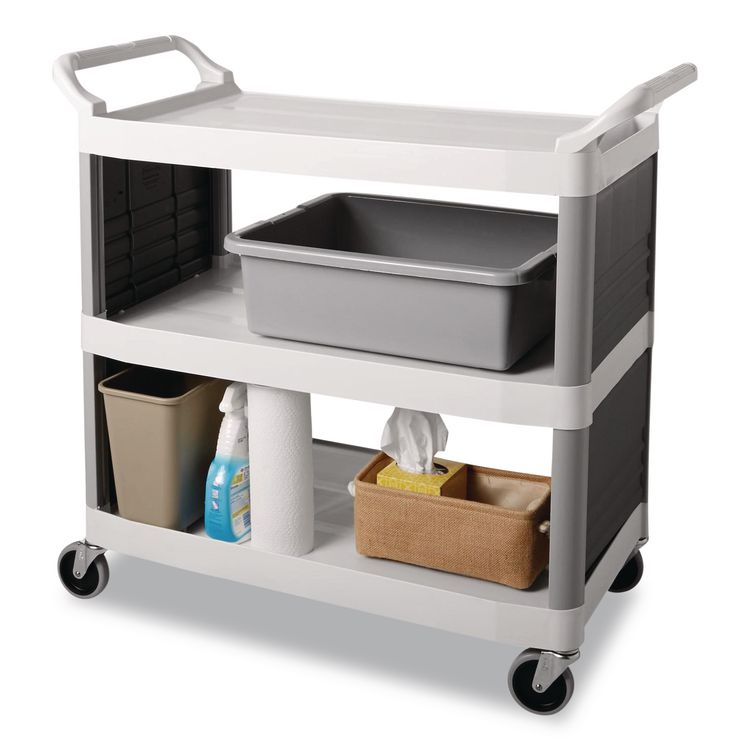 Bus/Utility Box, 17.3" x 7" x 21.5", Gray