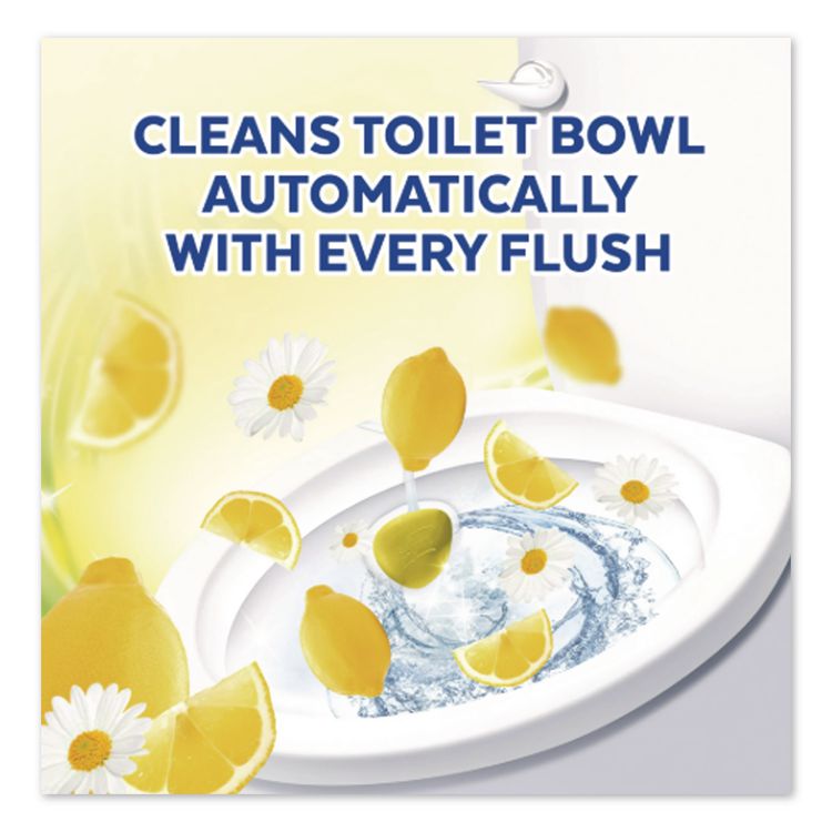 Hygienic Automatic Toilet Bowl Cleaner, Lemon Breeze Scent, 1.41 oz Block, 2/Pack