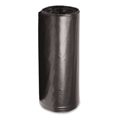 Reprocessed Resin Can Liners, 60 gal, 1.5 mil, 38 x 58, Black, Perforated Roll, 100/Carton