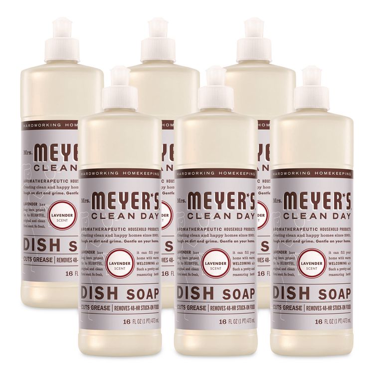 Dish Soap, Lavender Scent, 16 oz Bottle, 6/Carton