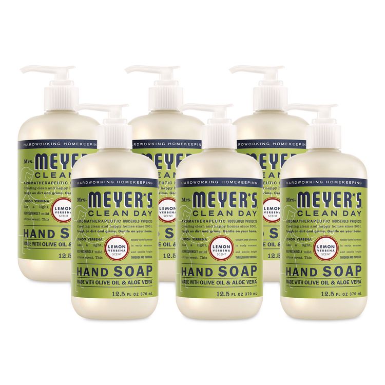 Clean Day Liquid Hand Soap, Lemon Scent, 12.5 oz, 6/Carton