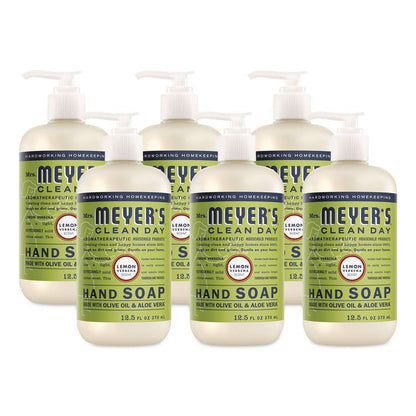 Clean Day Liquid Hand Soap, Lemon Scent, 12.5 oz, 6/Carton