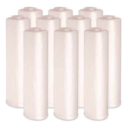 High-Density Can Liners, 45 gal, 13 mic, 40" x 46", Natural, Perforated Roll, 25 Bags/Roll, 10 Rolls/Carton