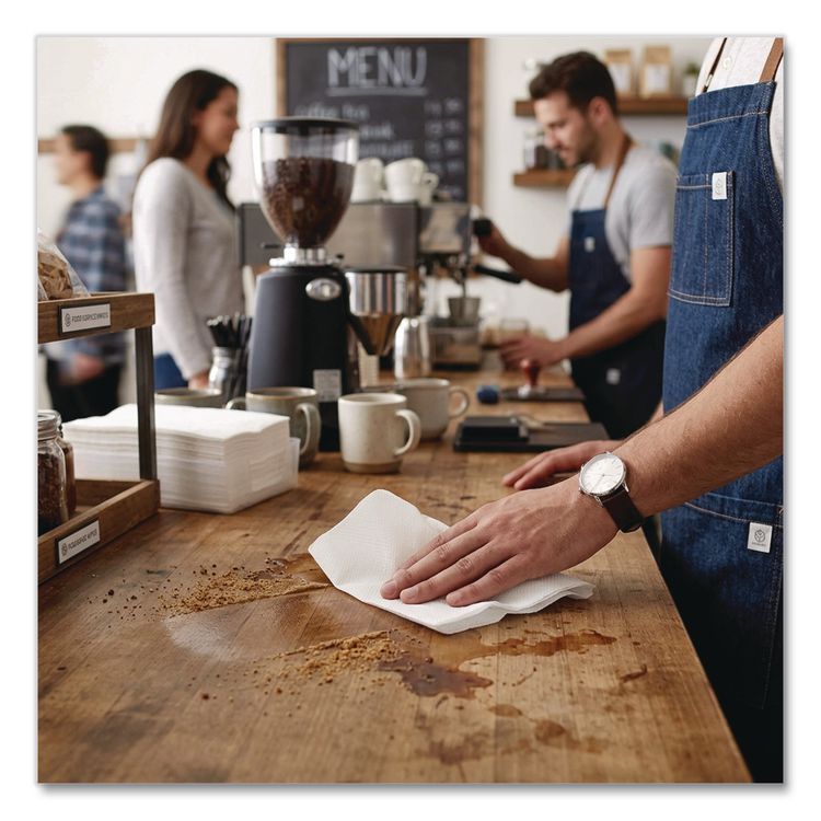 Foodservice Wipers, 13 x 21, White, 150/Carton