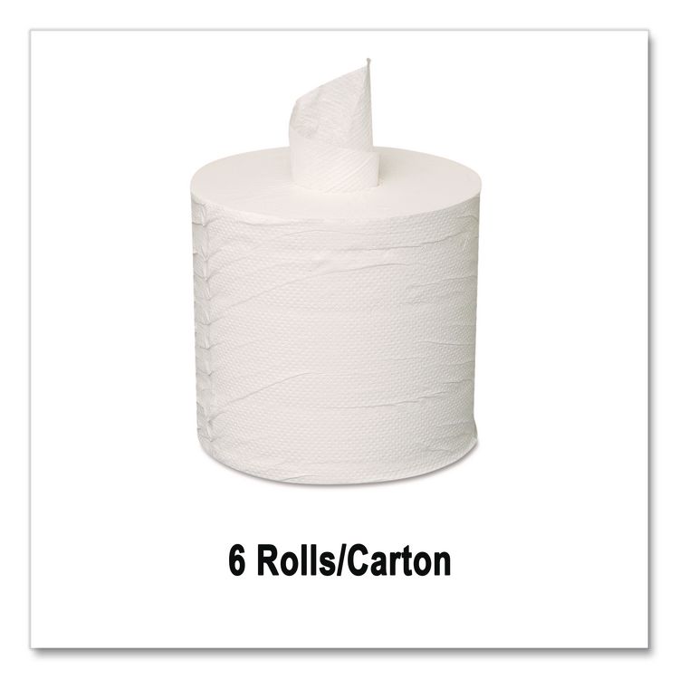 Centerpull Towel, 2-Ply, 7.3" x 500 ft, White, 600 Roll, 6 Rolls/Carton